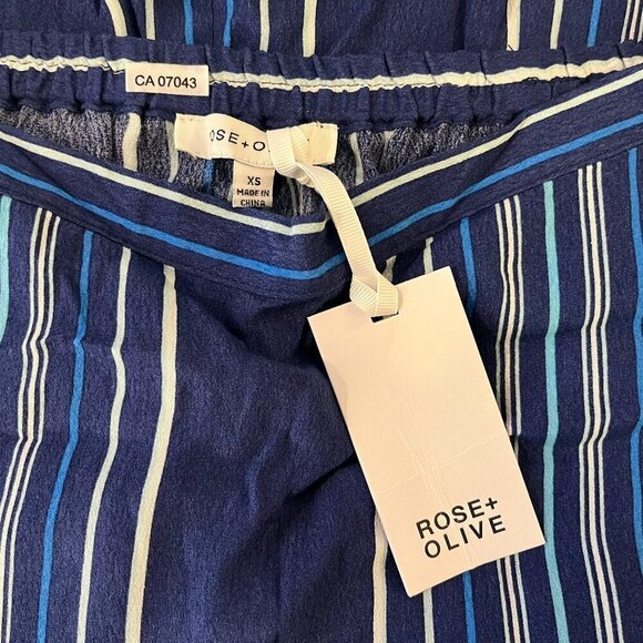 ROSE & OLIVE Women's Blue Striped Layered Skirt - Size XS - NWT - Picture 3 of 3